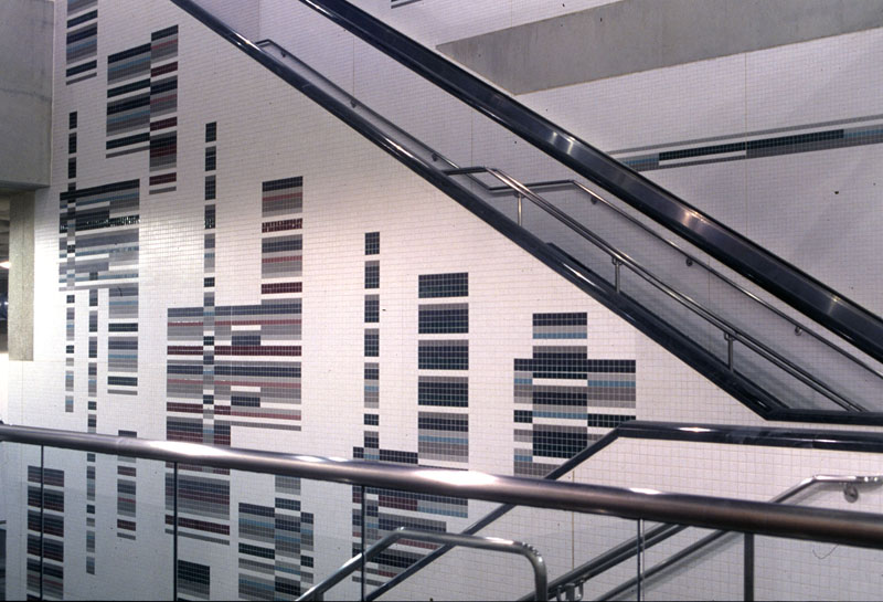 Variations on a Theme of Modules, 1995-2000, 15,000 sq. ft. of ceramic tile mural